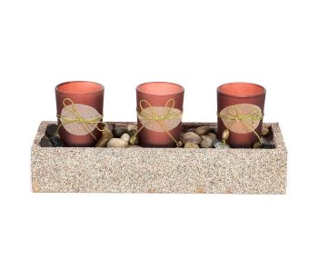 MohanJodero Resin Handicraft Glass Tea Light Holder