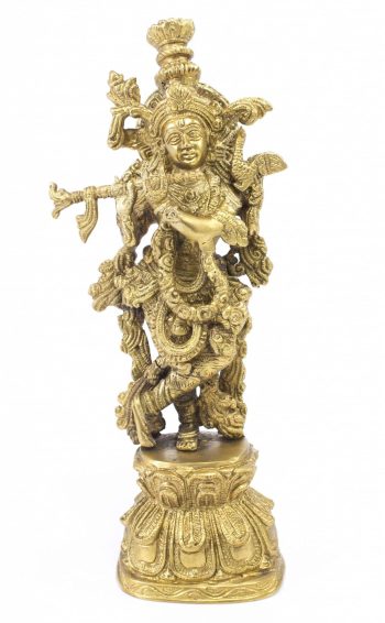 Brass Lord Krishna Idol