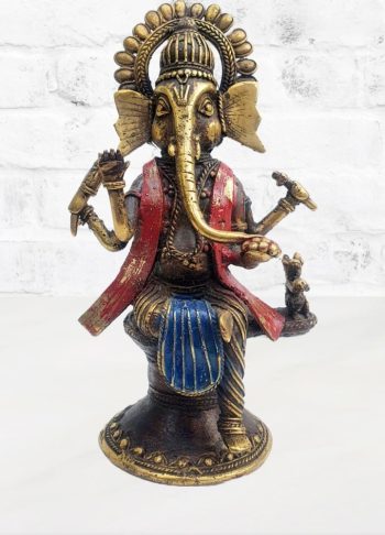 Brass Dhokra Lord Ganesha Idol Brass Dhokra Lord Ganesha Idol