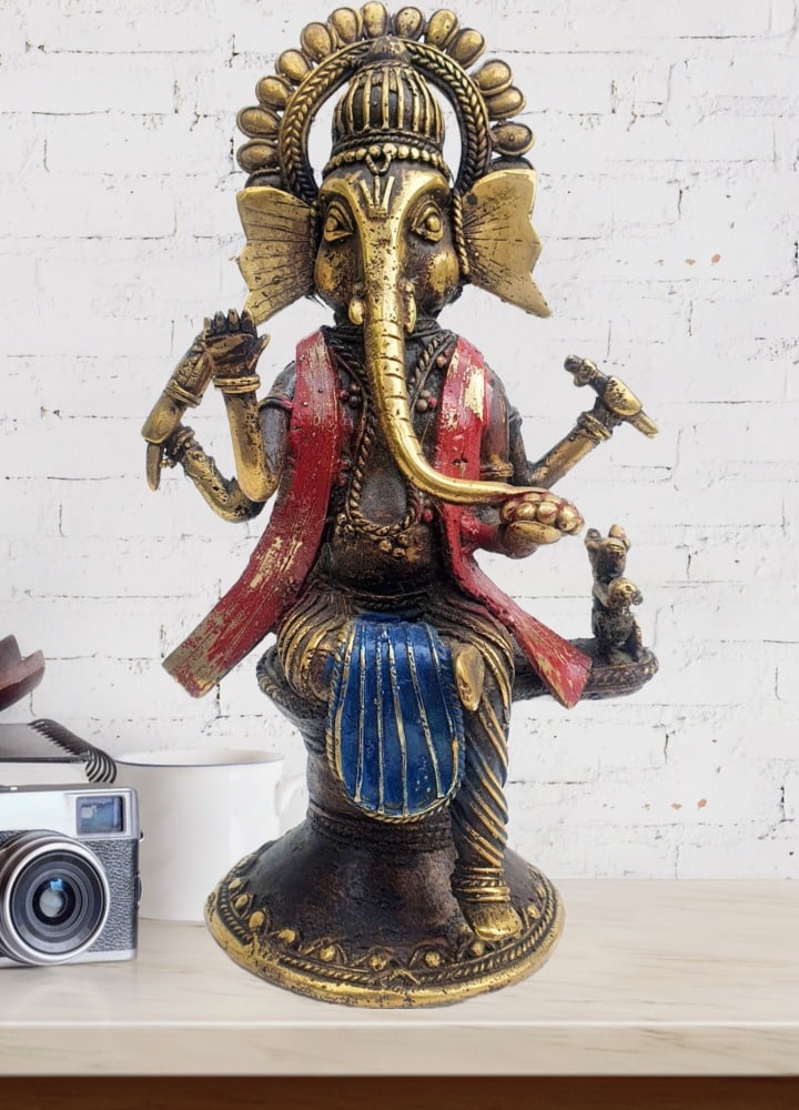Brass Dhokra Ganesha Brass Dhokra Ganesha