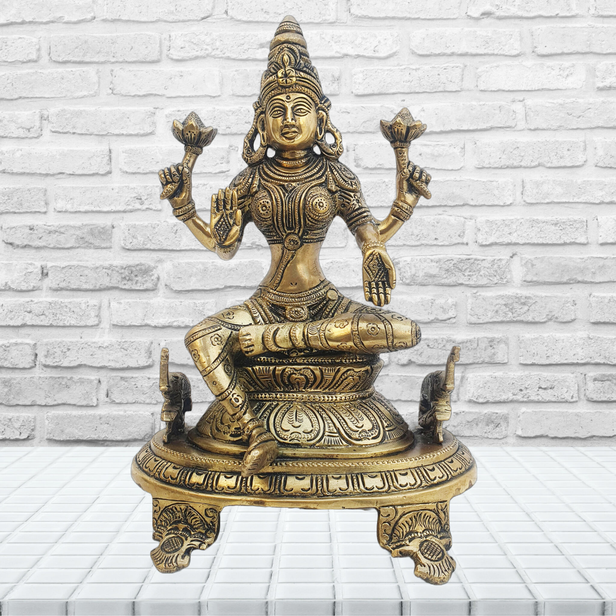 Brass lakshmi idol Brass lakshmi idol