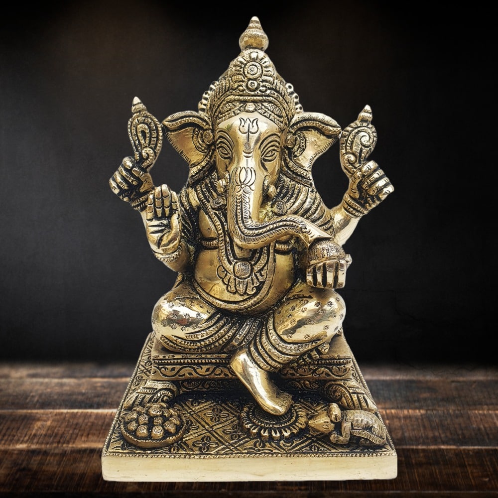 Brass Lord Ganesha Idol