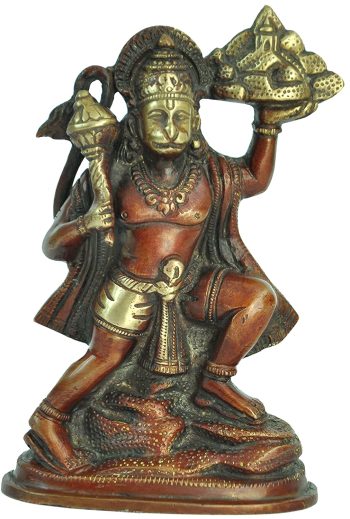 Brass hanuman murti