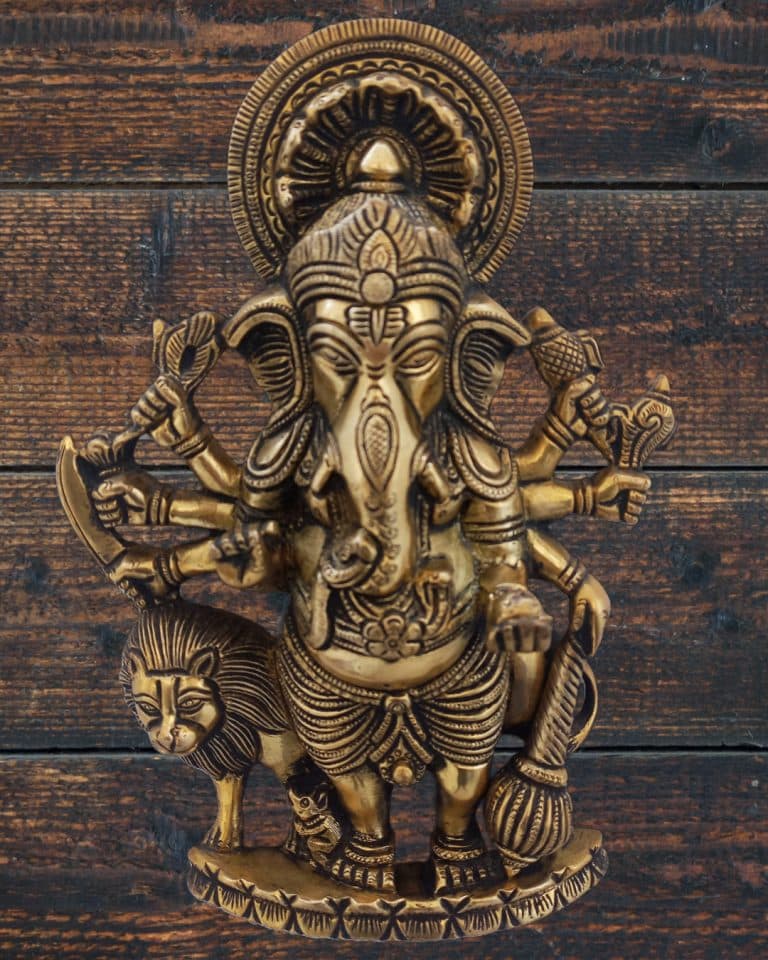 Brass Wall Hanging Lion Ganesha Brass Wall Hanging Lion Ganesha