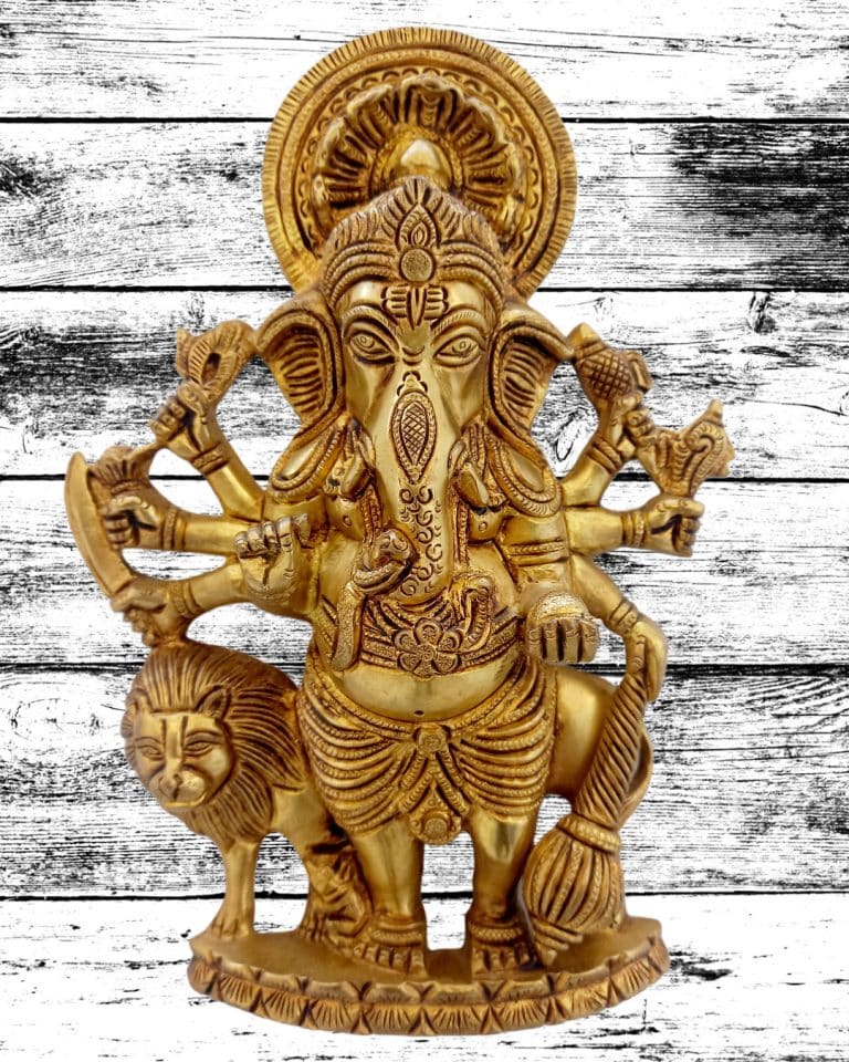 Brass Wall Hanging Lion Ganesha Brass Wall Hanging Lion Ganesha