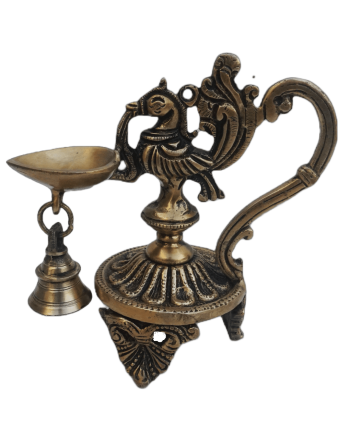 Brass Peacock Diya