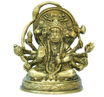 MohanJodero Brass Lord Panchmukhi Hanuman statue