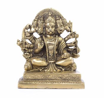 MohanJodero Brass Lord Panchmukhi Hanuman statue