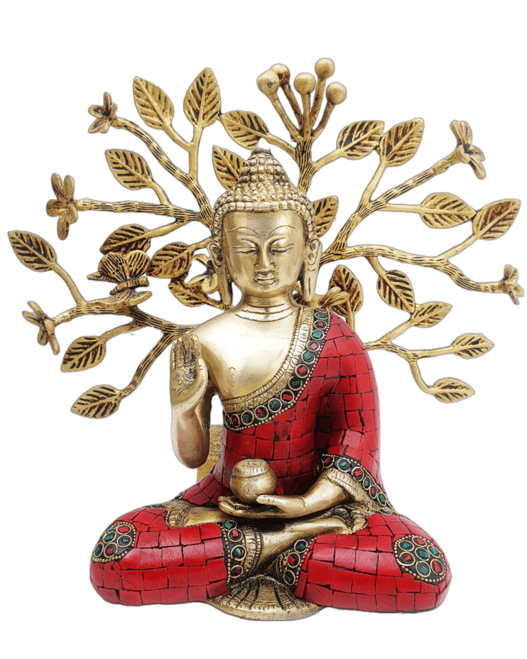 Brass Buddha Under Tree Brass Buddha Under Tree