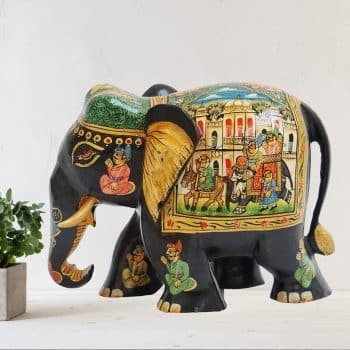 Wooden Elephant handpainted souvenir