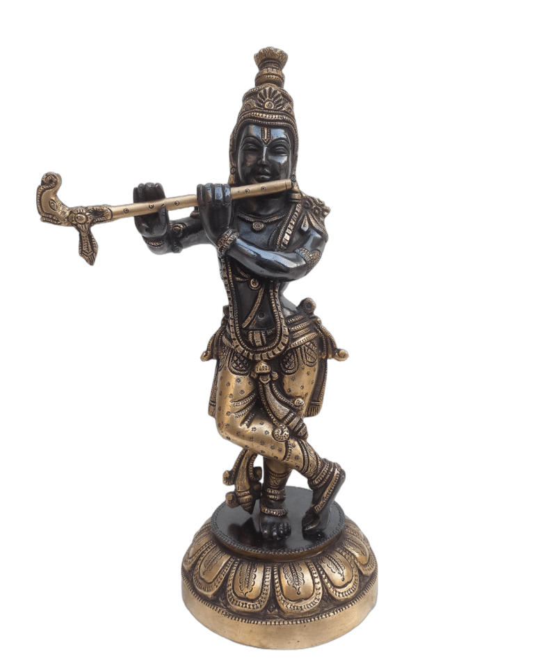 Brass Lord Krishna Idol Brass Lord Krishna Idol