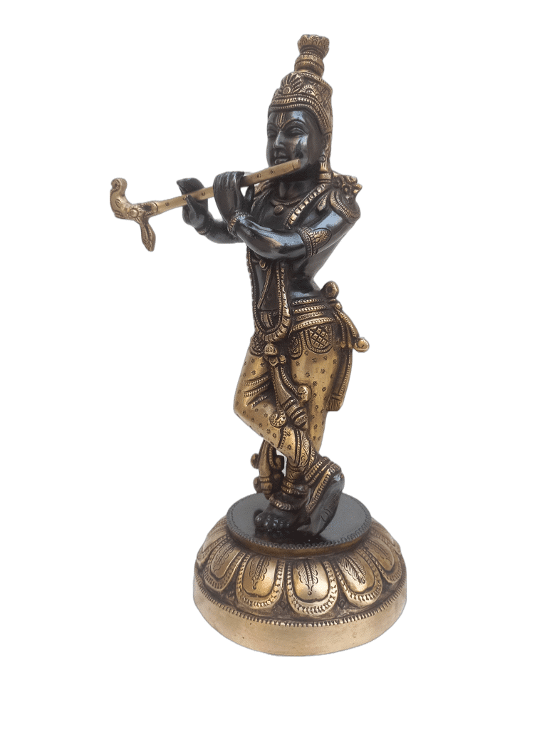 Brass Lord Krishna Idol Brass Lord Krishna Idol