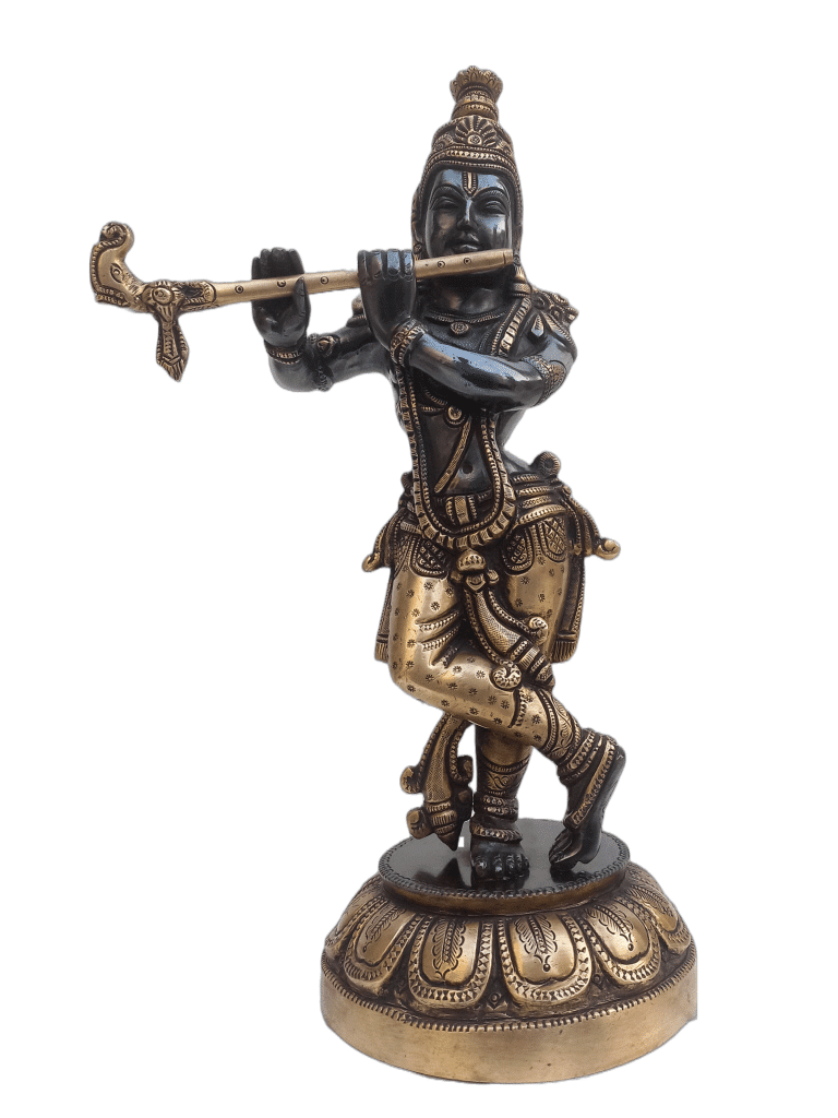 Brass Lord Krishna Idol Brass Lord Krishna Idol