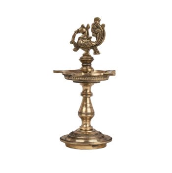 Brass peacock lampdiya