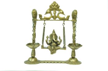Mohanjodero Brass Lord Ganesha on Swing