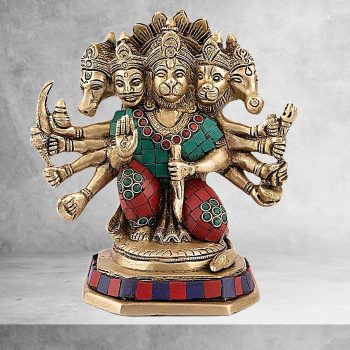 Brass Lord Panchmukhi Hanuman Five face Hanuman