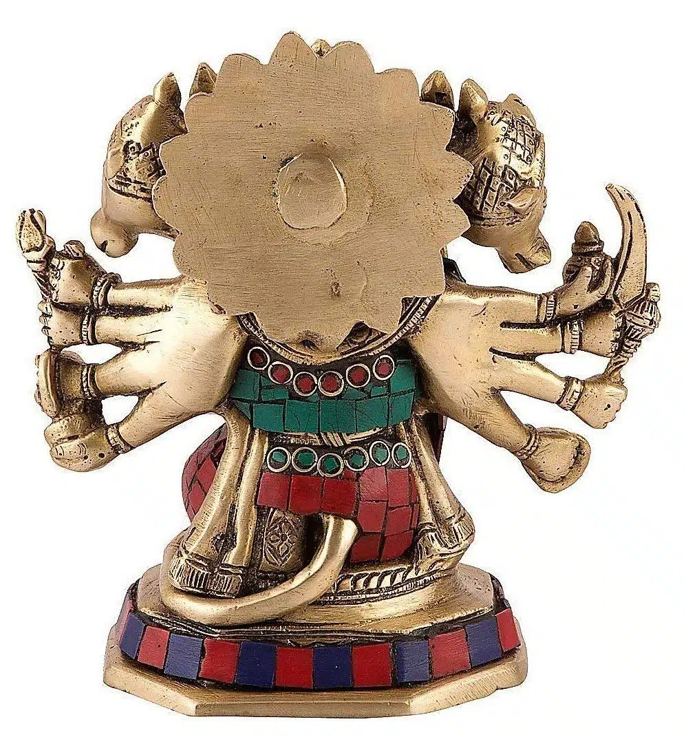Brass Lord Panchmukhi Hanuman Five face Hanuman