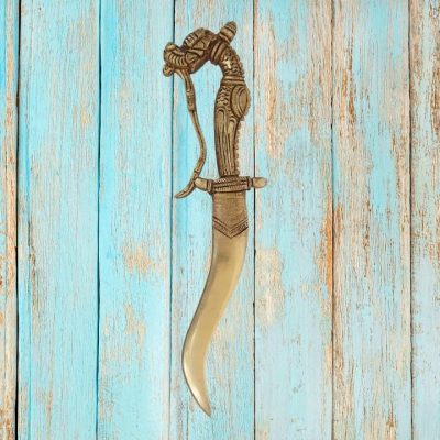 MohanJodero Superfine finish Brass Khanjar Showpiece