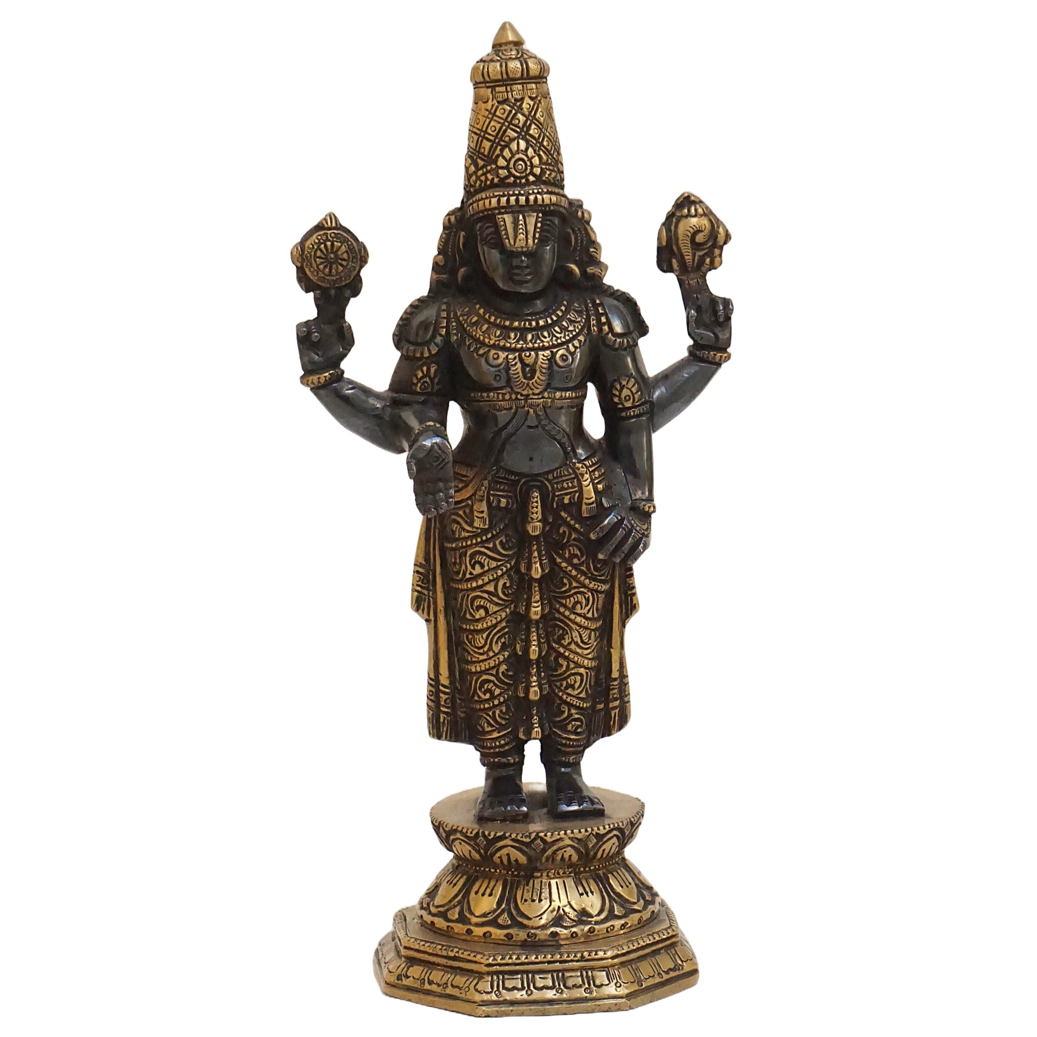 MohanJodero Brass Lord Balaji/Lord Vishnu/Lord Venkateshwara Statue