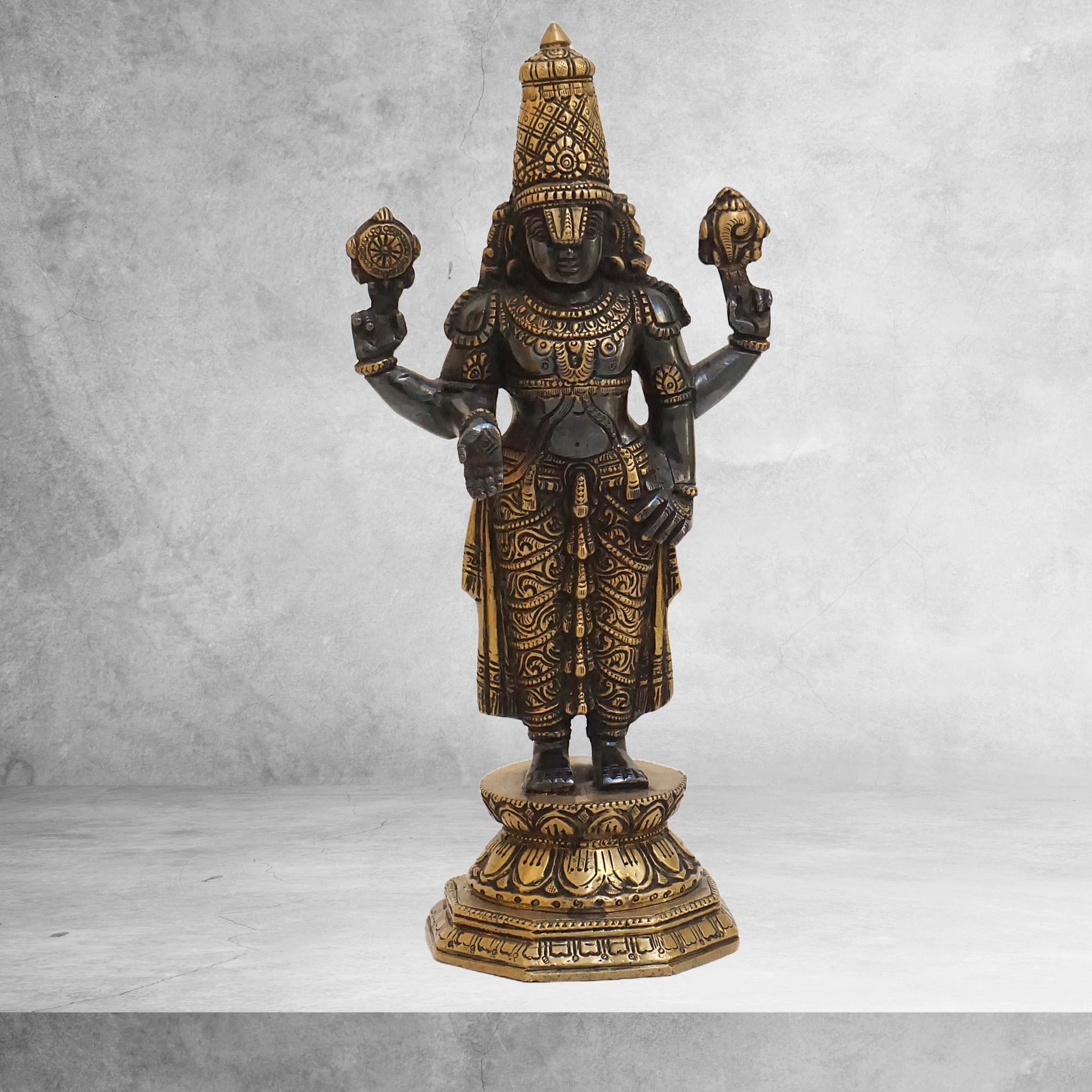 MohanJodero Brass Lord Balaji/Lord Vishnu/Lord Venkateshwara Statue