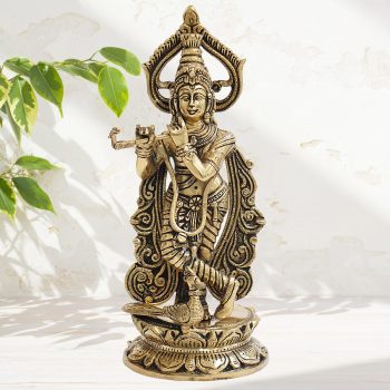 Brass krishna Idol