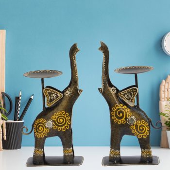Metal Elephant Tea Light Holder